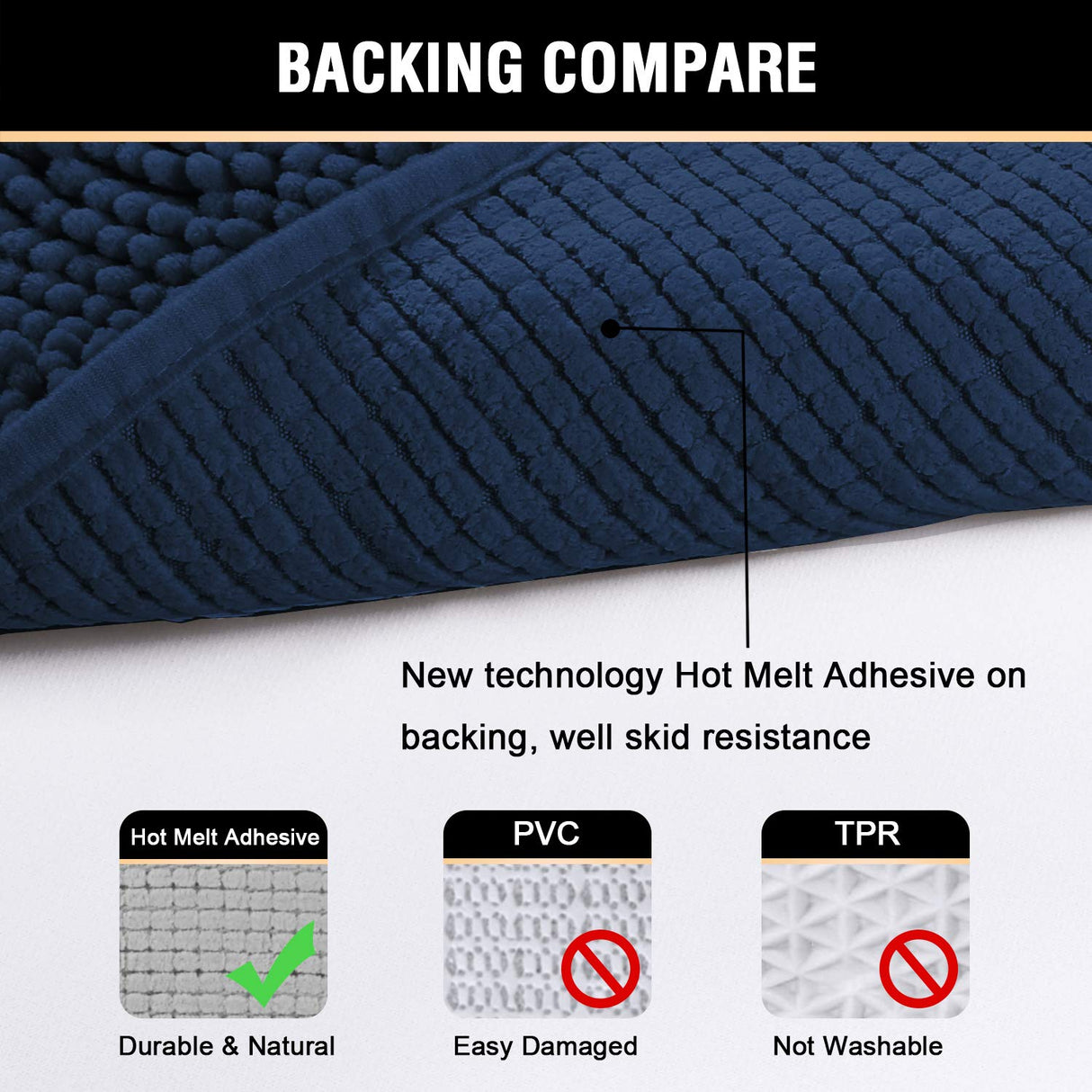 PrimeBeau Bath Mats Non Slip, Soft Shaggy Microfiber, Absorbent, Machine-Washable Rugs(2Pieces)