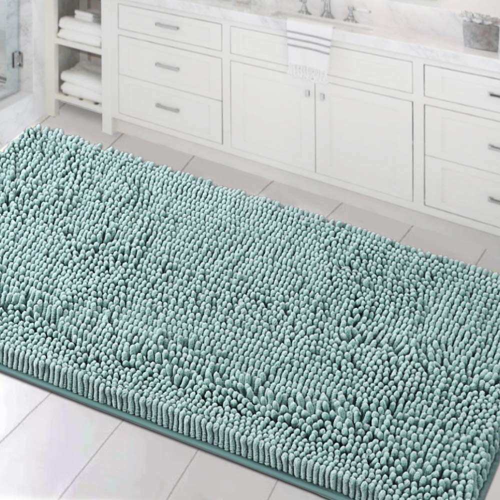Bathroom Rugs Bath Mats for Bathroom Non Slip Luxury Chenille Bathroom Runner Rug Extra Soft