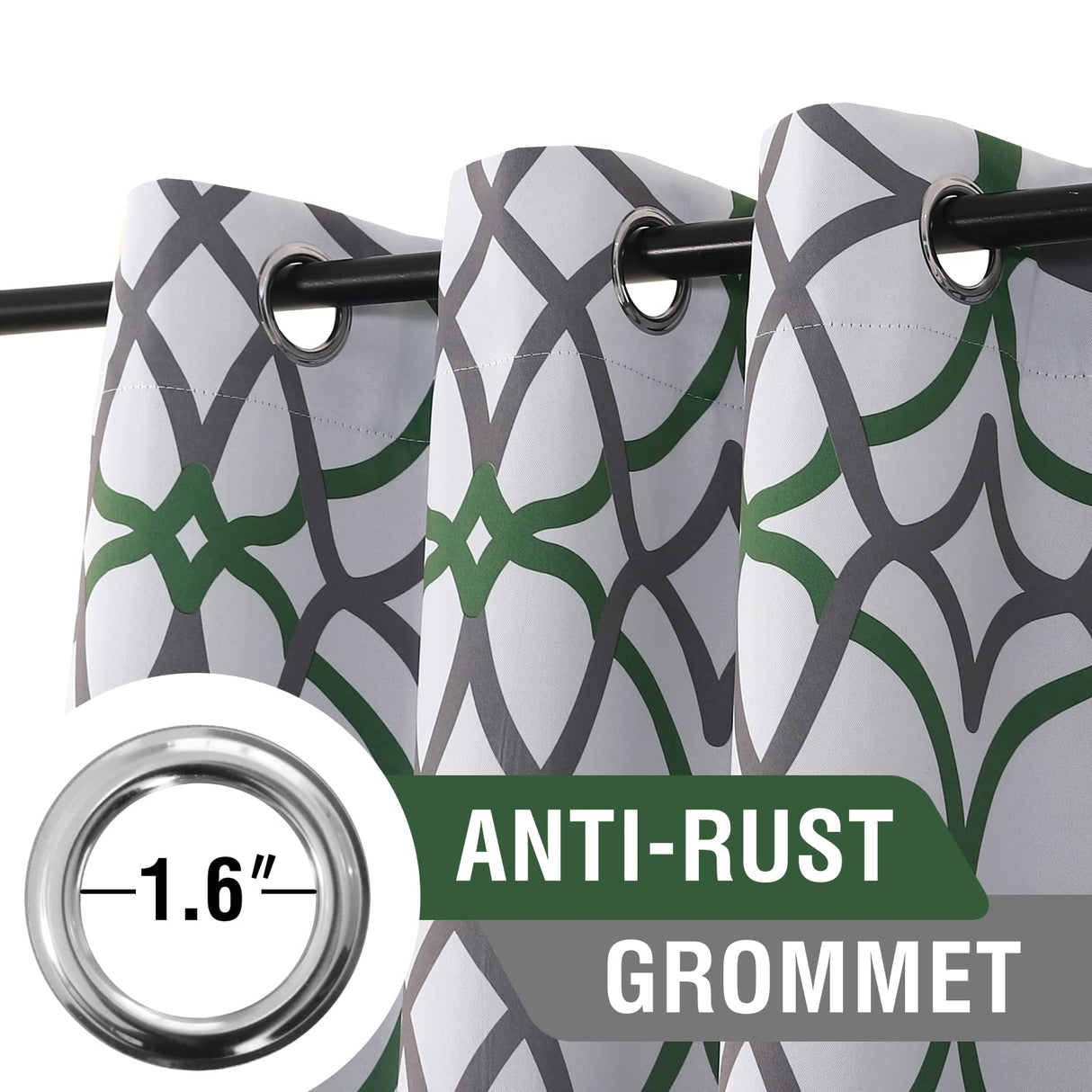 PrimeBeau GEO Pattern Blackout Curtains 2 Panels Set