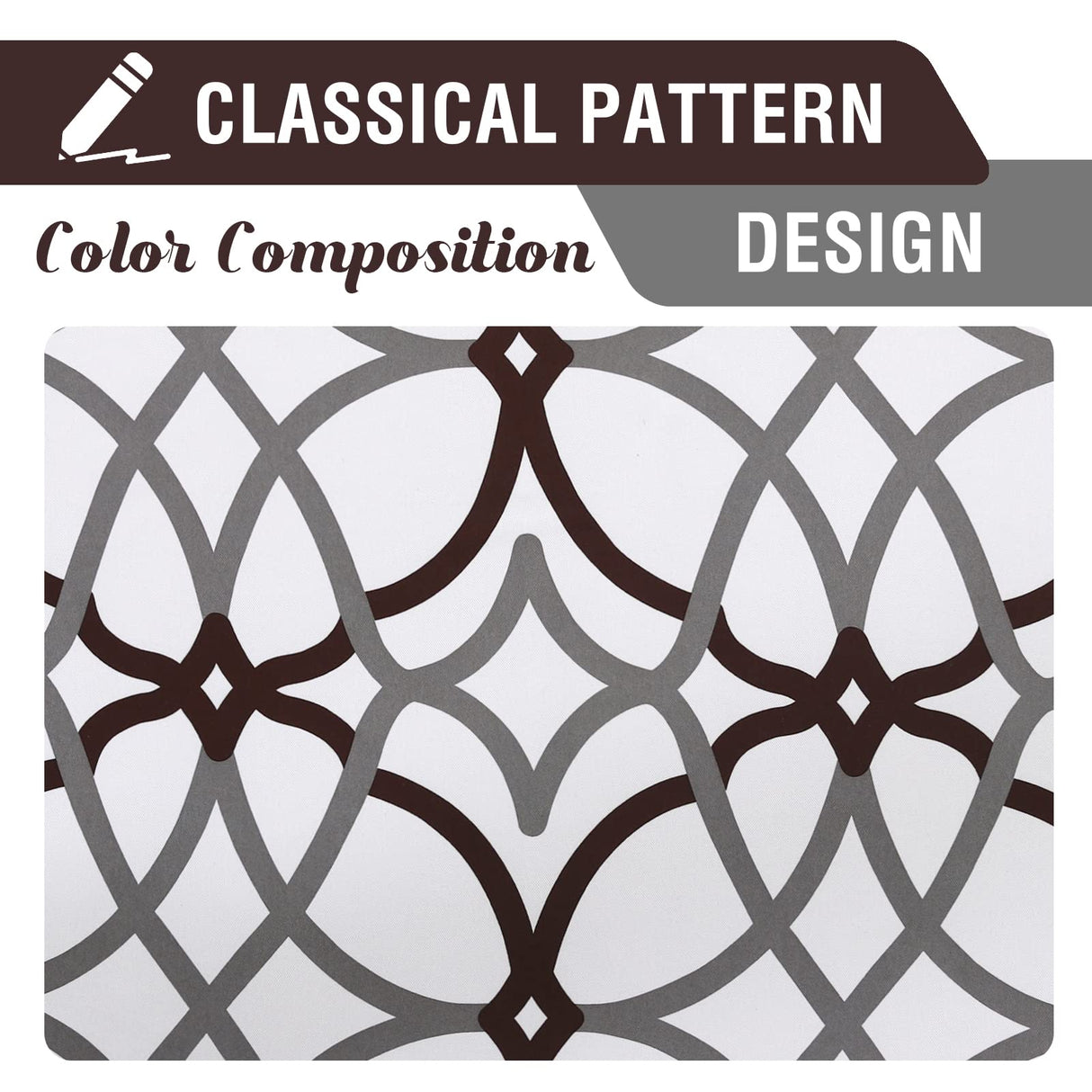 PrimeBeau GEO Pattern Blackout Curtains 2 Panels Set