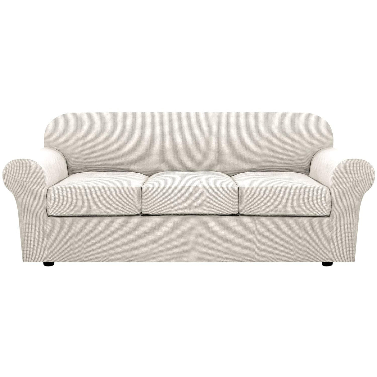 PrimeBeau Thicker Jacquard Fabric 3 Pieces Loveseat & Oversize Loveseat Covers for 2 Cushion Sofa Couch Slipcovers (Base Cover Plus 2 Seat Cushion Covers)