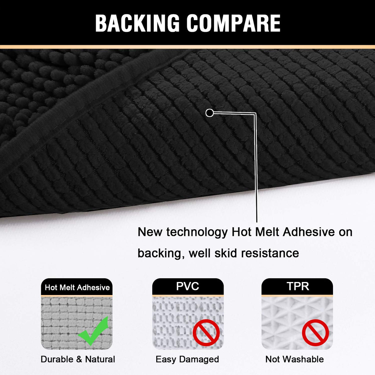 PrimeBeau Bath Mats Non Slip, Soft Shaggy Microfiber, Absorbent, Machine-Washable Rugs(2Pieces)