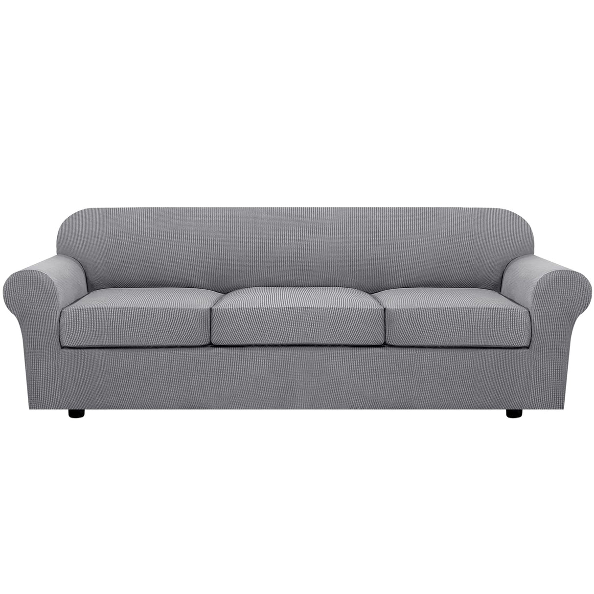 PrimeBeau Thicker Jacquard Fabric 3 Pieces Loveseat & Oversize Loveseat Covers for 2 Cushion Sofa Couch Slipcovers (Base Cover Plus 2 Seat Cushion Covers)