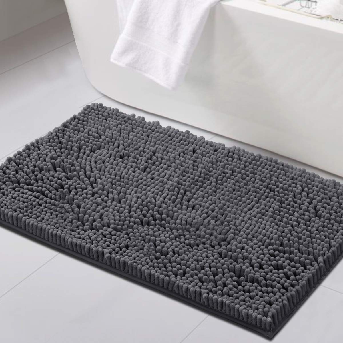 Bathroom Rugs Bath Mats for Bathroom Non Slip Luxury Chenille Bathroom Runner Rug Extra Soft