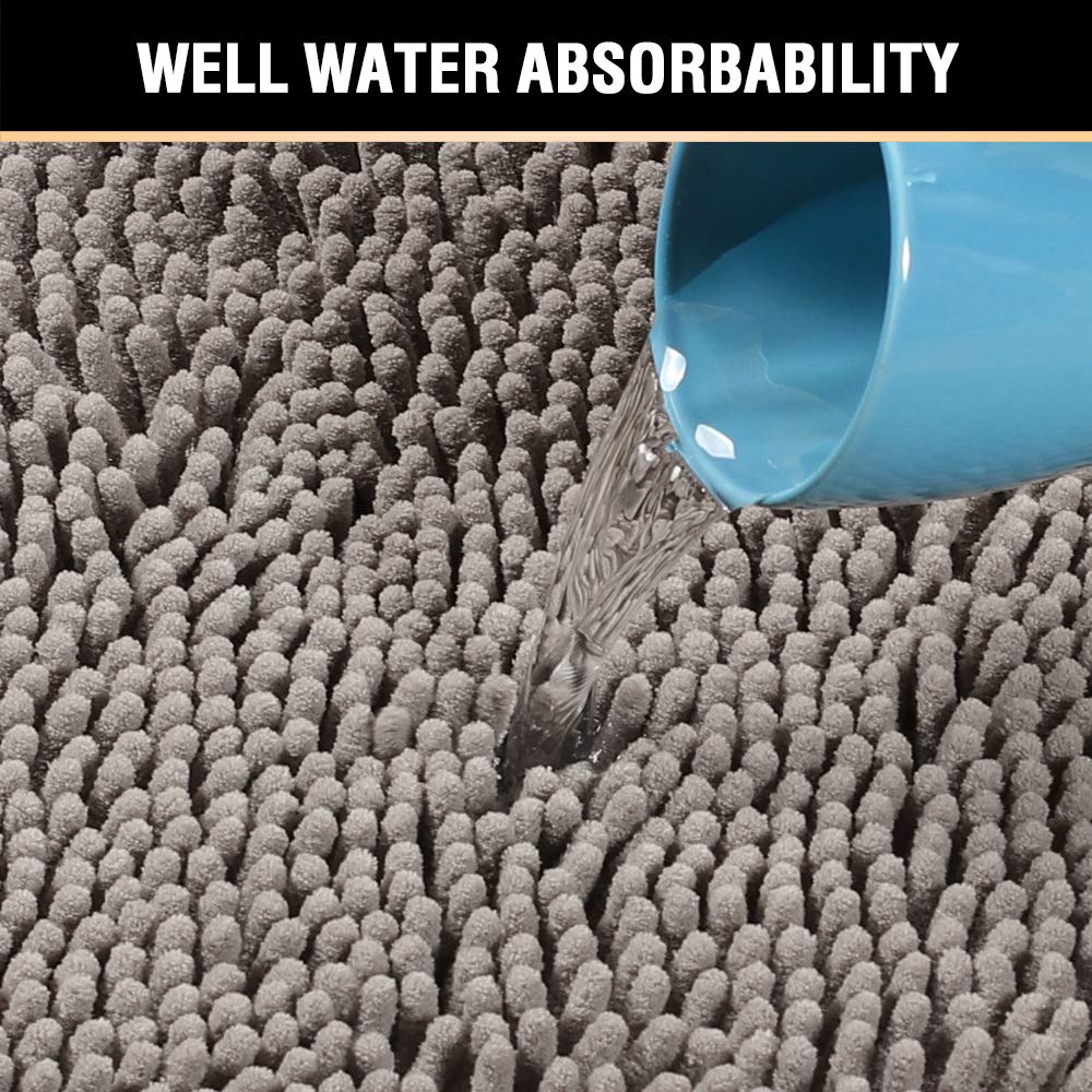 PrimeBeau Bath Mats Non Slip, Soft Shaggy Microfiber, Absorbent, Machine-Washable Rugs(2Pieces)