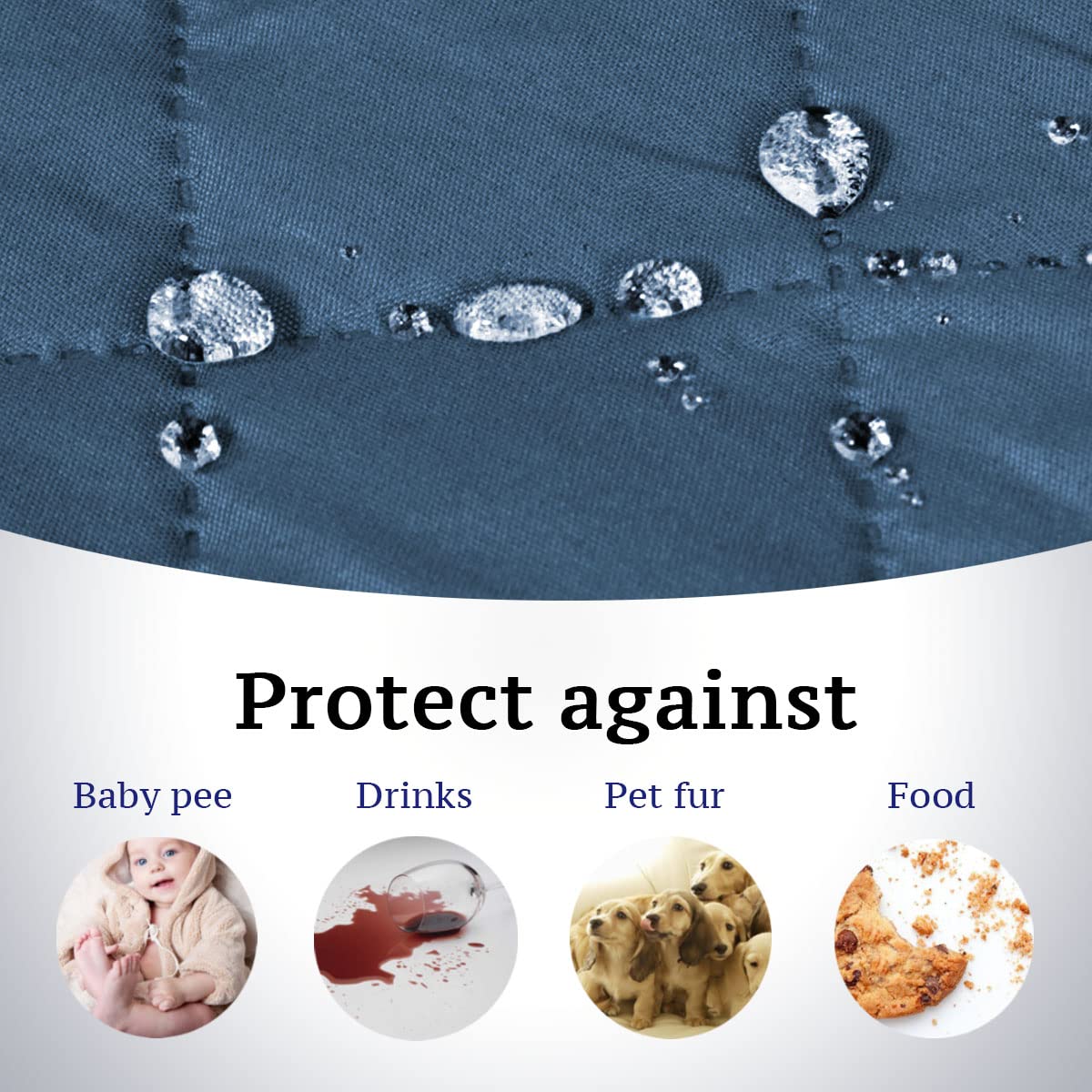 H.Versailtex Reversible Sofa Covers Water Repellent Chair Slipcover for Dogs Pets Furniture Protector