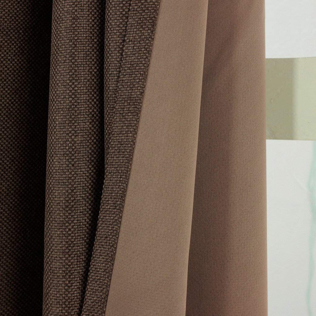 PrimeBeau Faux Linen Room Darkening/Room Dividing Curtain Draper Extra Wide & Long