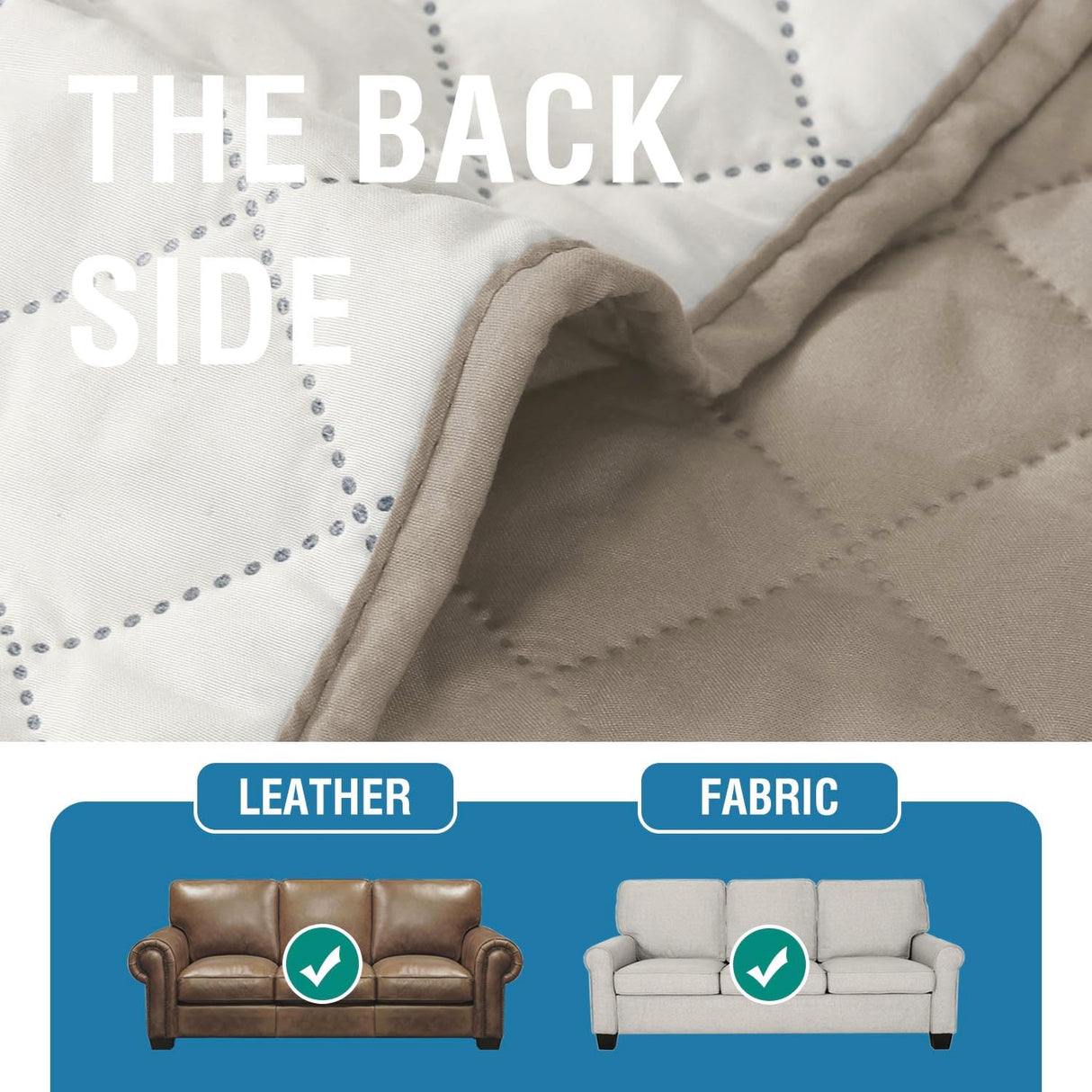 PrimeBeau Armrest Covers for Sofa Water Resistant Couch Arm Covers Remote Control Holder Sofa Armrest Organizer for Magazine, Tablet, Phone, iPad(Set of 2)