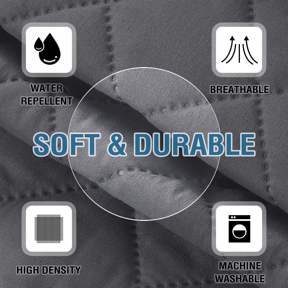 PrimeBeau Armrest Covers for Sofa Water Resistant Couch Arm Covers Remote Control Holder Sofa Armrest Organizer for Magazine, Tablet, Phone, iPad(Set of 2)