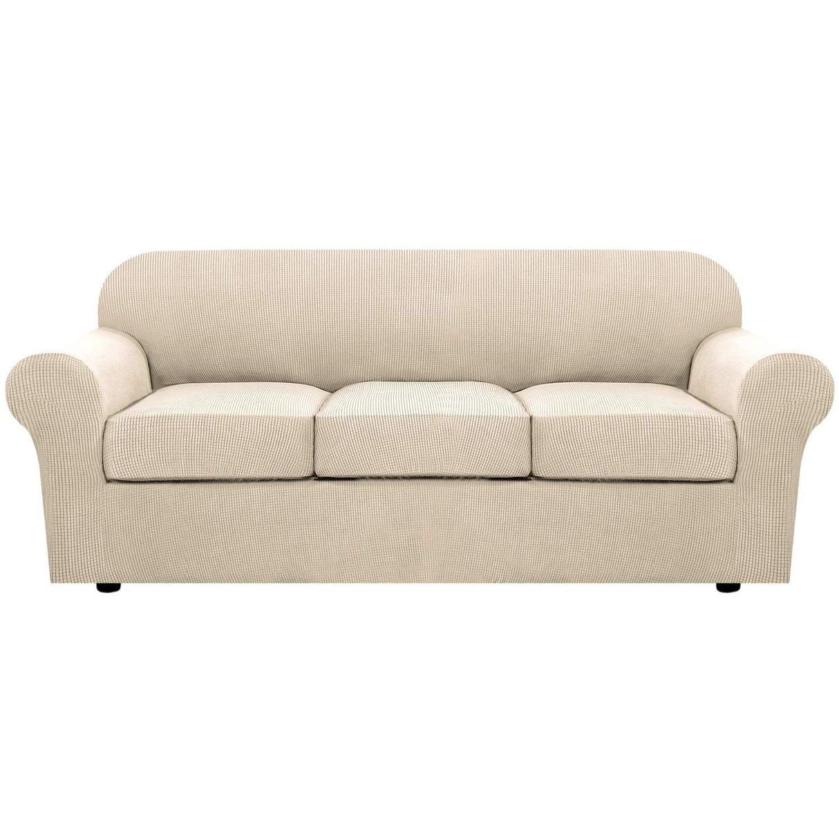 PrimeBeau Thicker Jacquard Fabric 3 Pieces Loveseat & Oversize Loveseat Covers for 2 Cushion Sofa Couch Slipcovers (Base Cover Plus 2 Seat Cushion Covers)