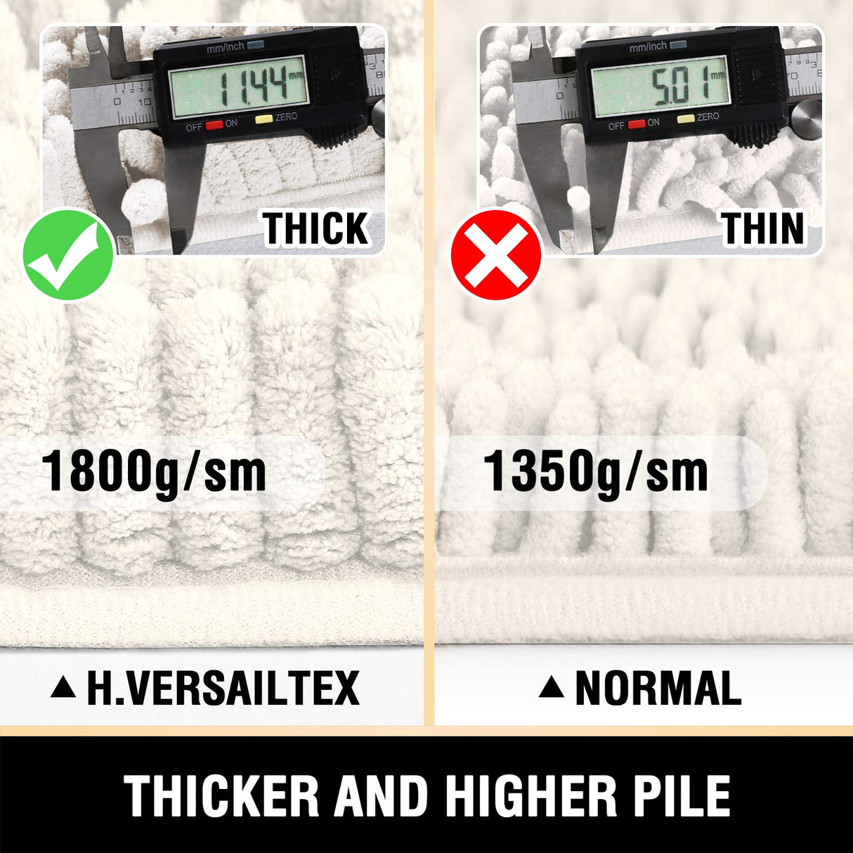 Bathroom Rugs Bath Mats for Bathroom Non Slip Luxury Chenille Bathroom Runner Rug Extra Soft