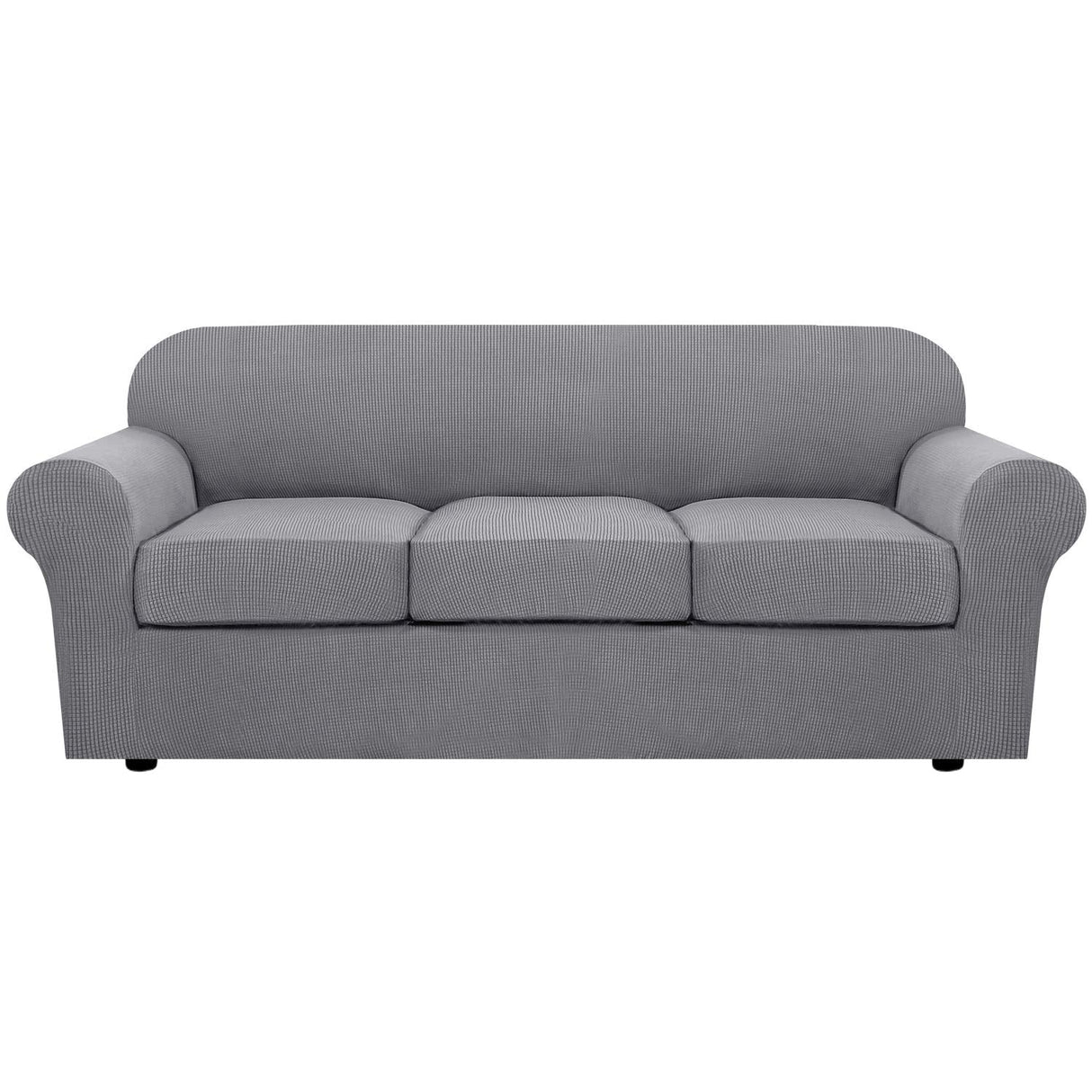 PrimeBeau Thicker Jacquard Fabric 3 Pieces Loveseat & Oversize Loveseat Covers for 2 Cushion Sofa Couch Slipcovers (Base Cover Plus 2 Seat Cushion Covers)