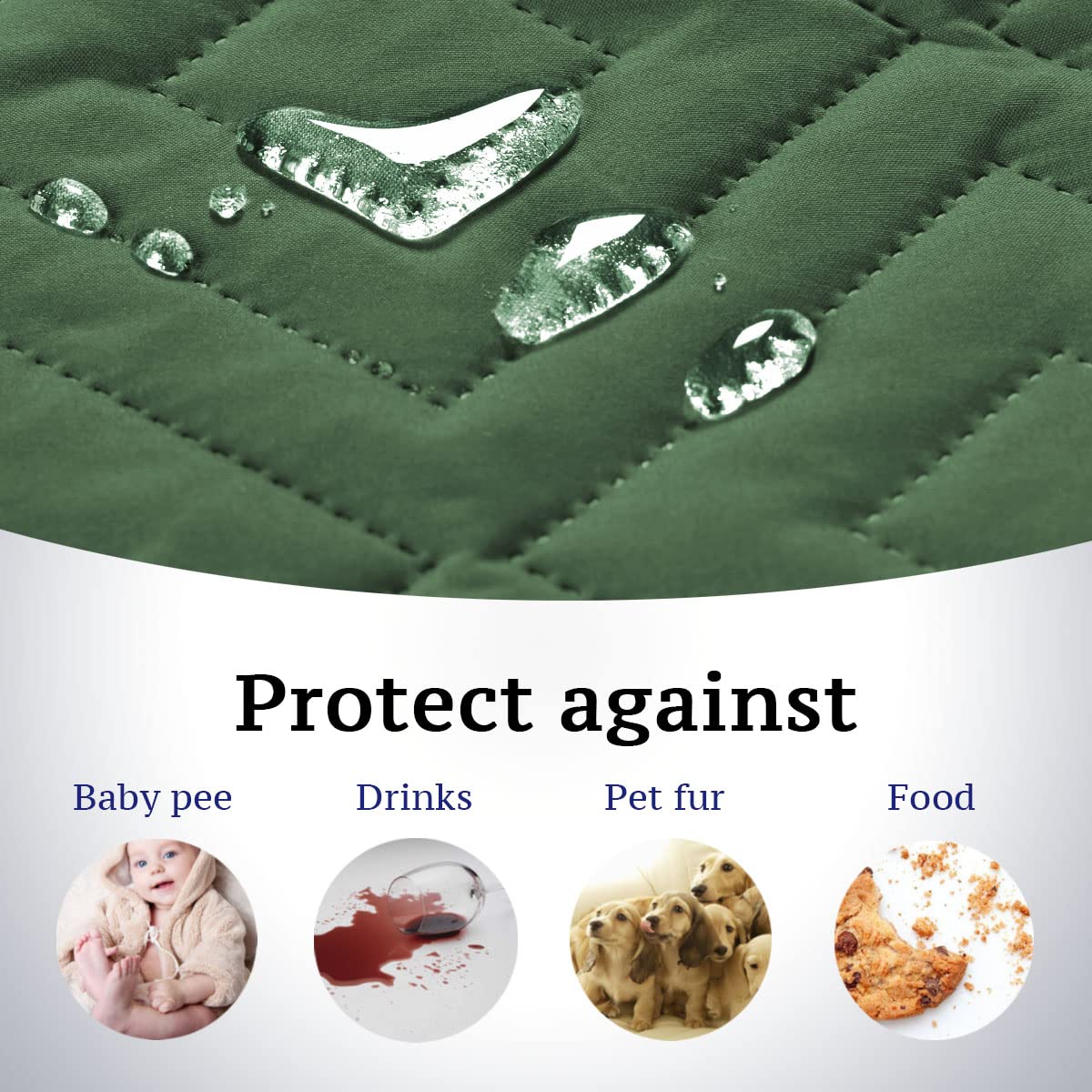 PrimeBeau New Diamond Quilted Recliner Covers Water Resistant Protector