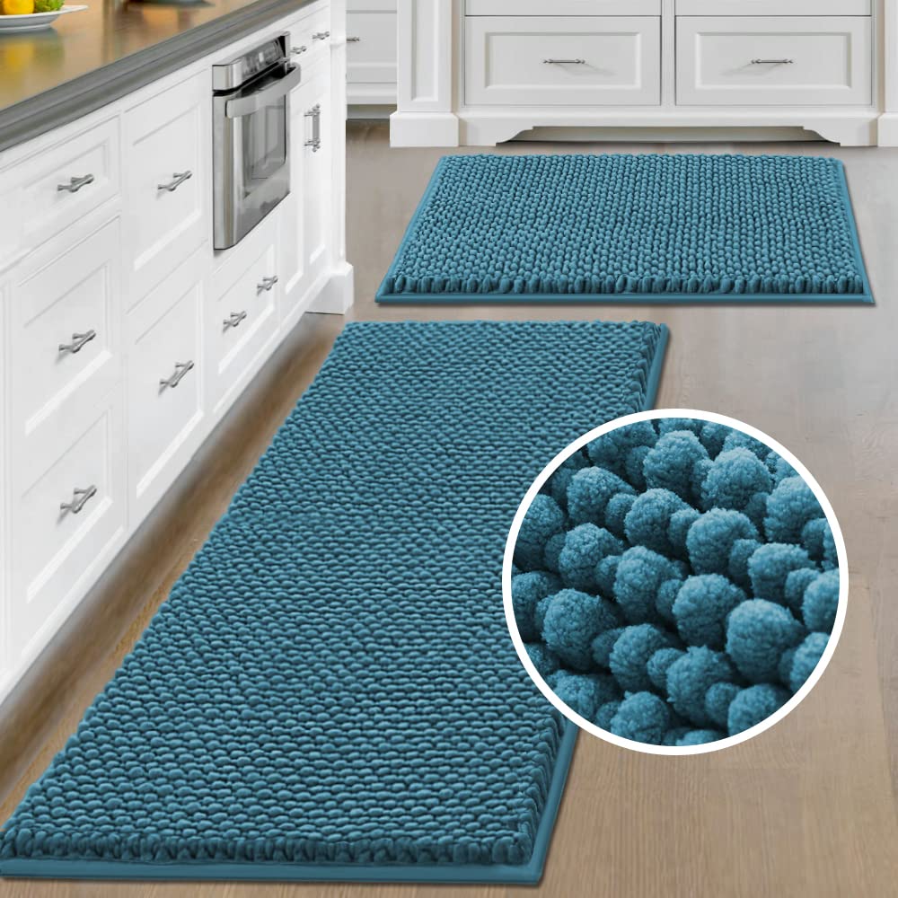 PrimeBeau Bath Mat Bathroom Rugs Sets Plush Water Absorbent Non Skid Mats for Bathroom Kitchen/Living Room (Set of 2)