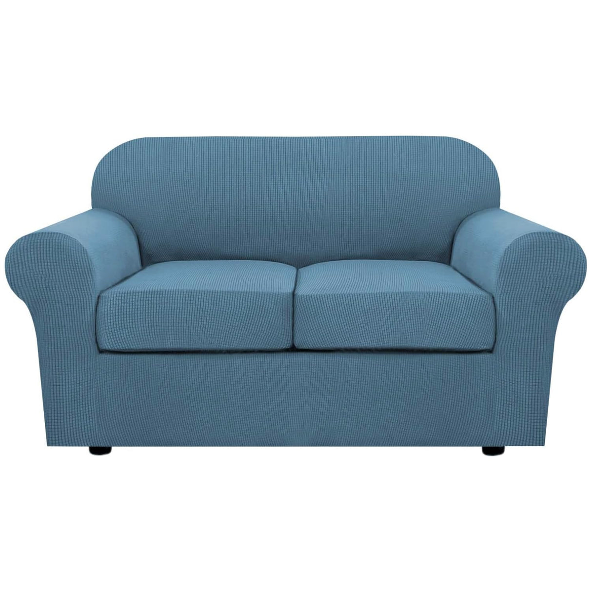 PrimeBeau Thicker Jacquard Fabric 3 Pieces Loveseat & Oversize Loveseat Covers for 2 Cushion Sofa Couch Slipcovers (Base Cover Plus 2 Seat Cushion Covers)