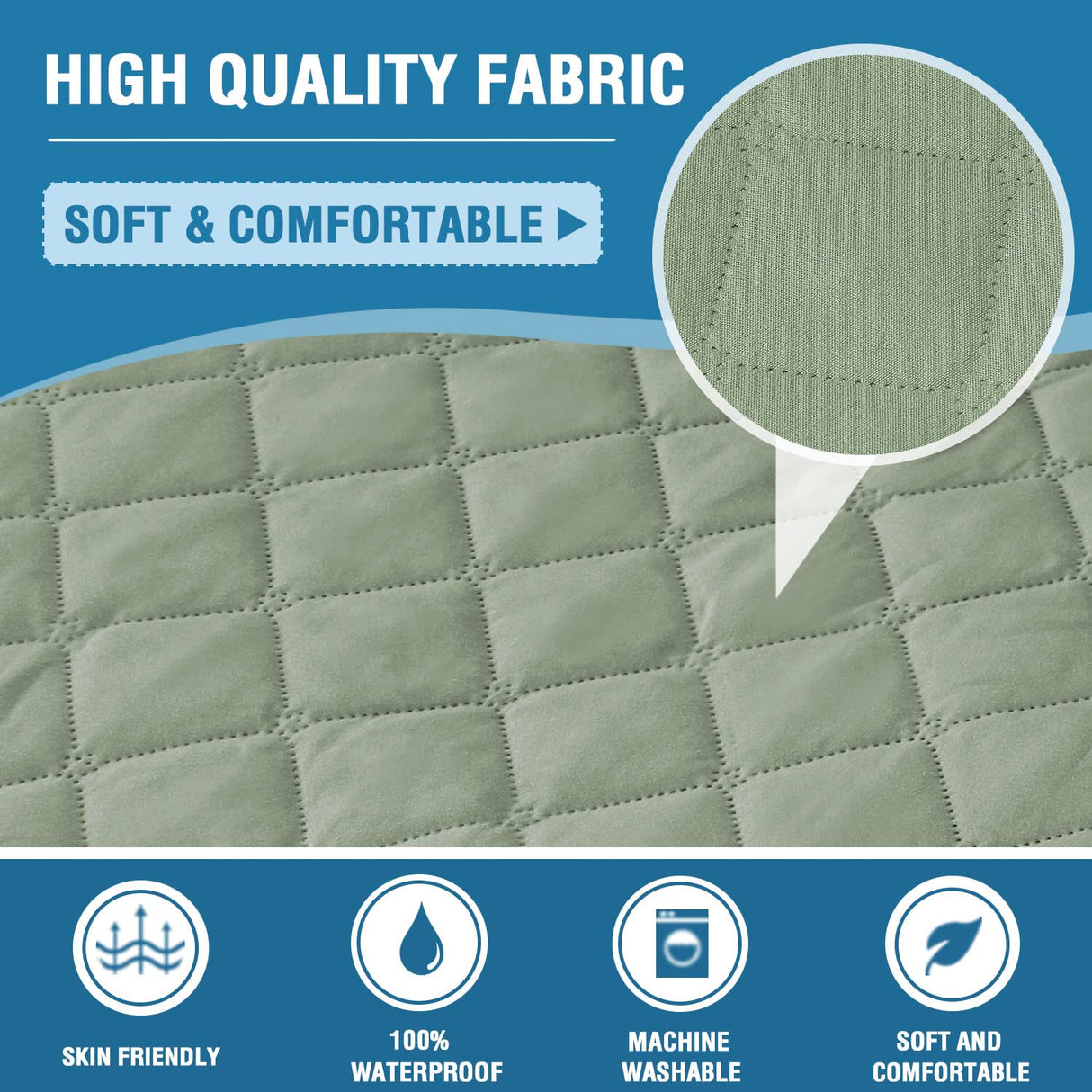 PrimeBeau 100% Waterproof Loveseat Slipcover Furniture Protector for Pets Kids with Non-Skid Backing, Unique Decor and Easy Care