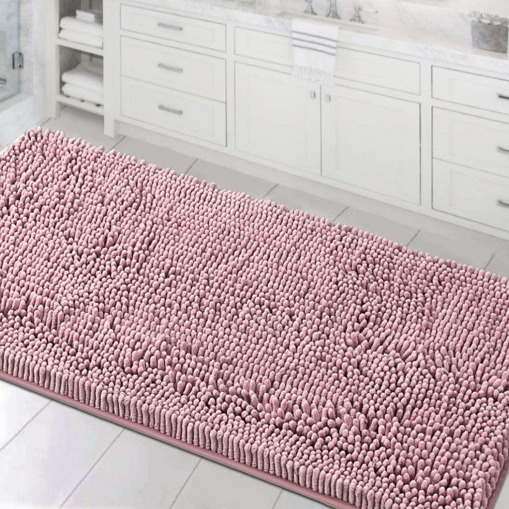 Bathroom Rugs Bath Mats for Bathroom Non Slip Luxury Chenille Bathroom Runner Rug Extra Soft