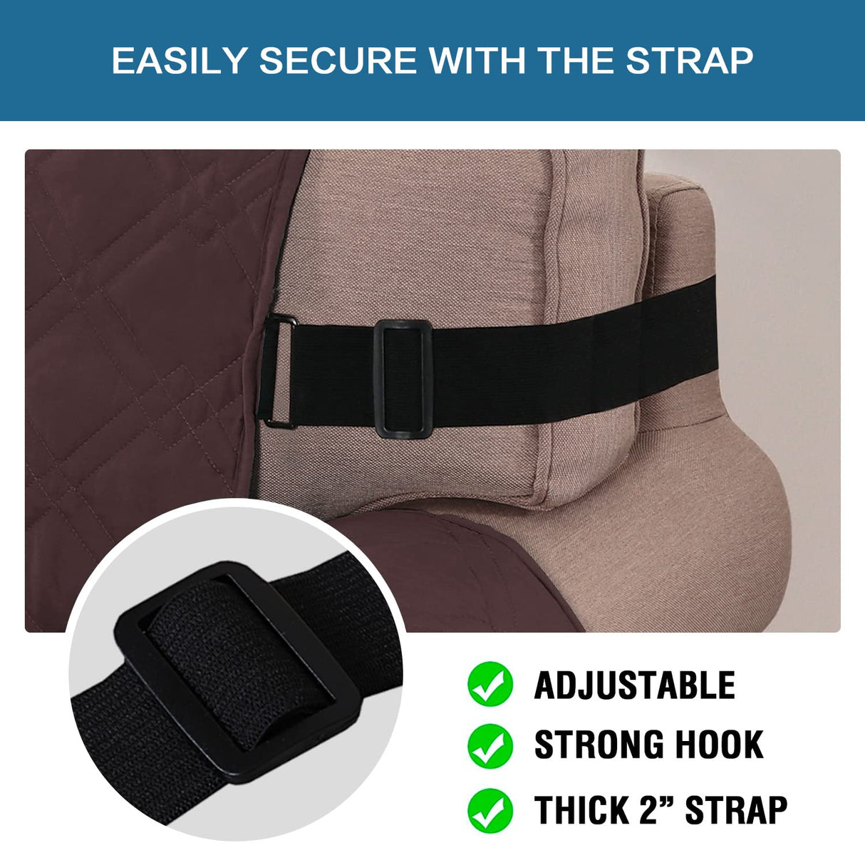 H.VERSAILTEX 100% Waterproof Recliner Chair Cover Non Slip Recliner Covers for Large Recliner Washable Recliner Chair Slipcovers Furniture Protector for Kids, Pets((Oversized Recliner, Brown)