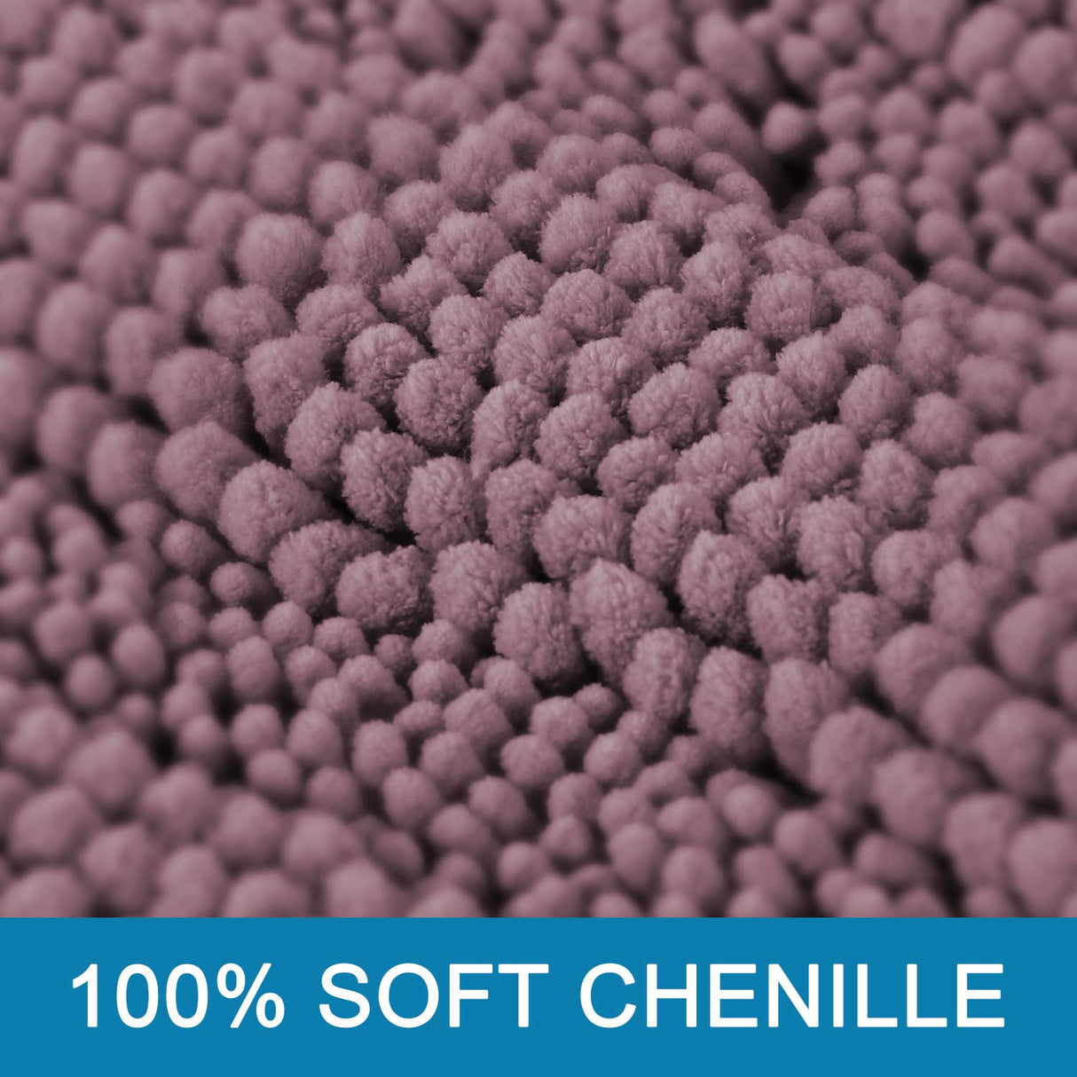 PrimeBeau Luxury Chenille Striped Bath Mats Set | Ultra Thick & Absorbent Non Slip Rugs 59“ x 20"