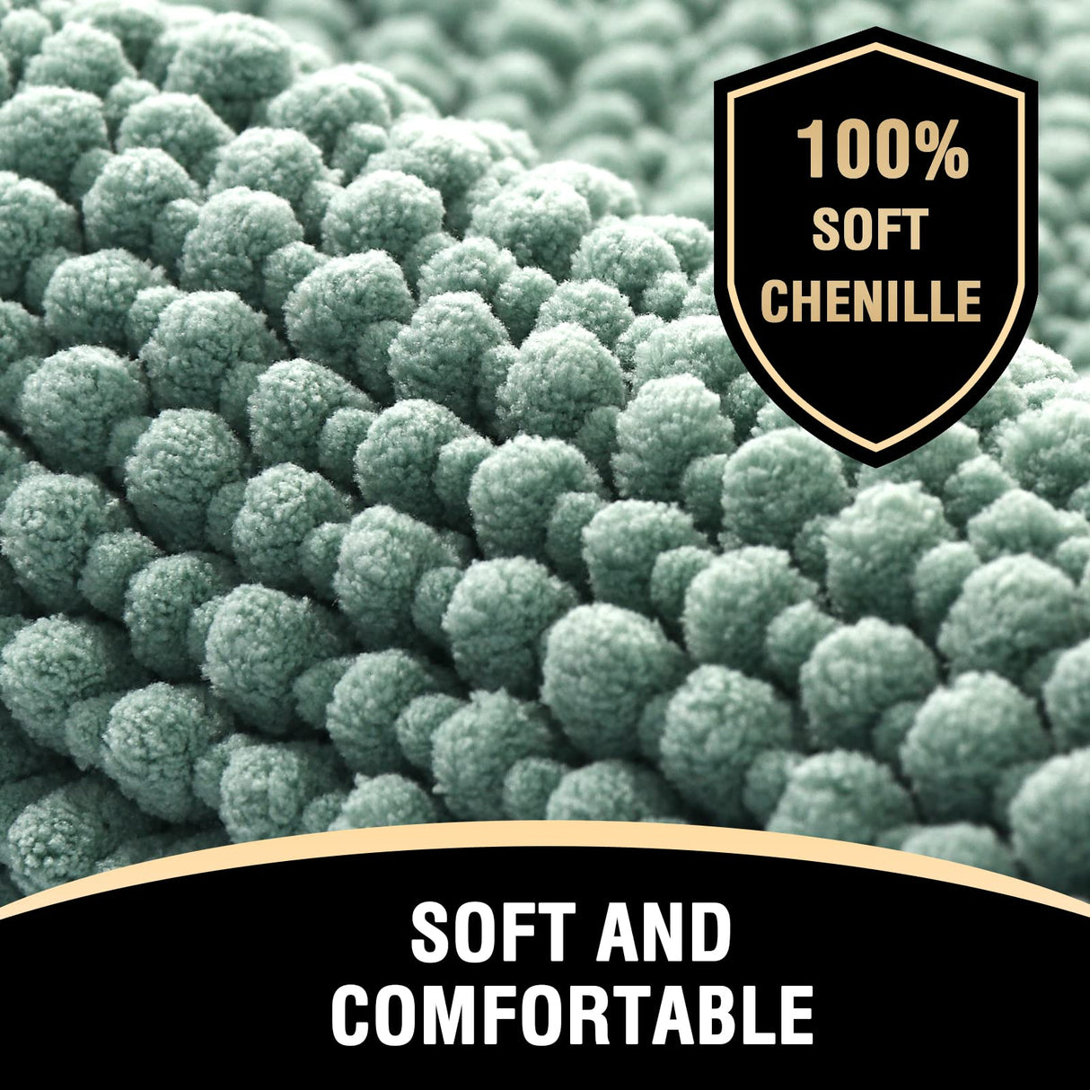 PrimeBeau Bath Mat Bathroom Rugs Sets Plush Water Absorbent Non Skid Mats for Bathroom Kitchen/Living Room (Set of 2)