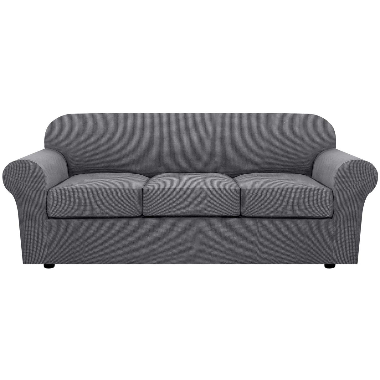 PrimeBeau Thicker Jacquard Fabric 3 Pieces Loveseat & Oversize Loveseat Covers for 2 Cushion Sofa Couch Slipcovers (Base Cover Plus 2 Seat Cushion Covers)