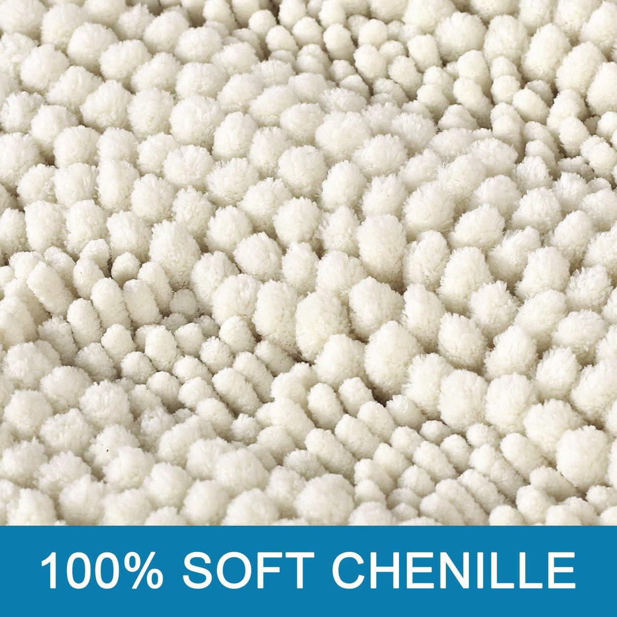 PrimeBeau Luxury Chenille Striped Bath Mats Set | Ultra Thick & Absorbent Non Slip Rugs 20“ x 32"