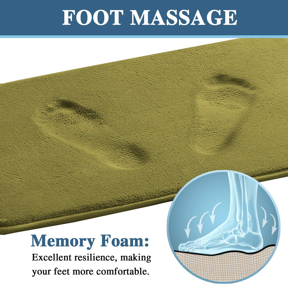 PrimeBeau Luxurious Memory Foam Bath Mat, Flannel Velvety Bath Mat Luxury Extra Soft and Absorbent Non Slip Rugs(Set of 2)