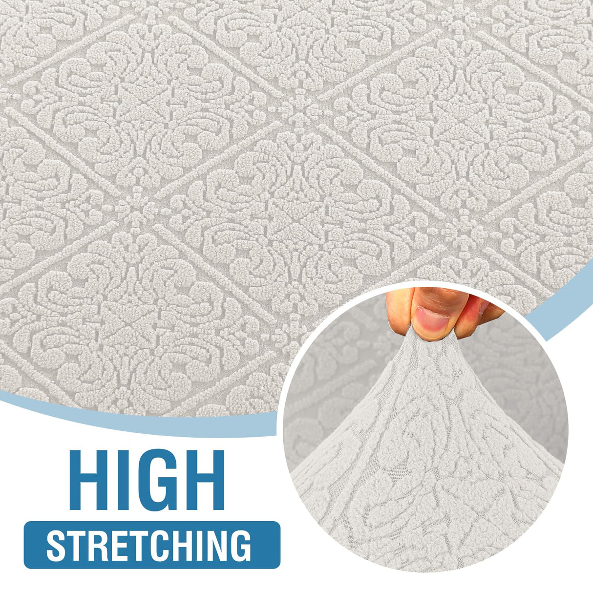 PrimeBeau Damask Pattern Jacquard Couch Covers for Anti-Slip - Set of 5