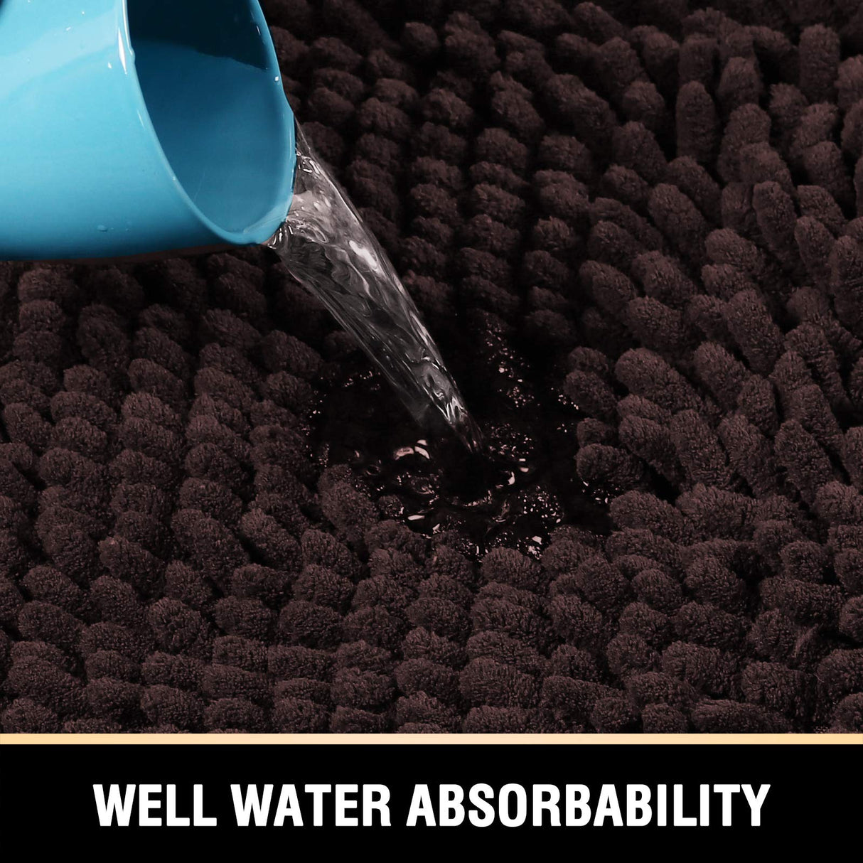Bathroom Rugs Bath Mats for Bathroom Non Slip Luxury Chenille Bathroom Runner Rug Extra Soft