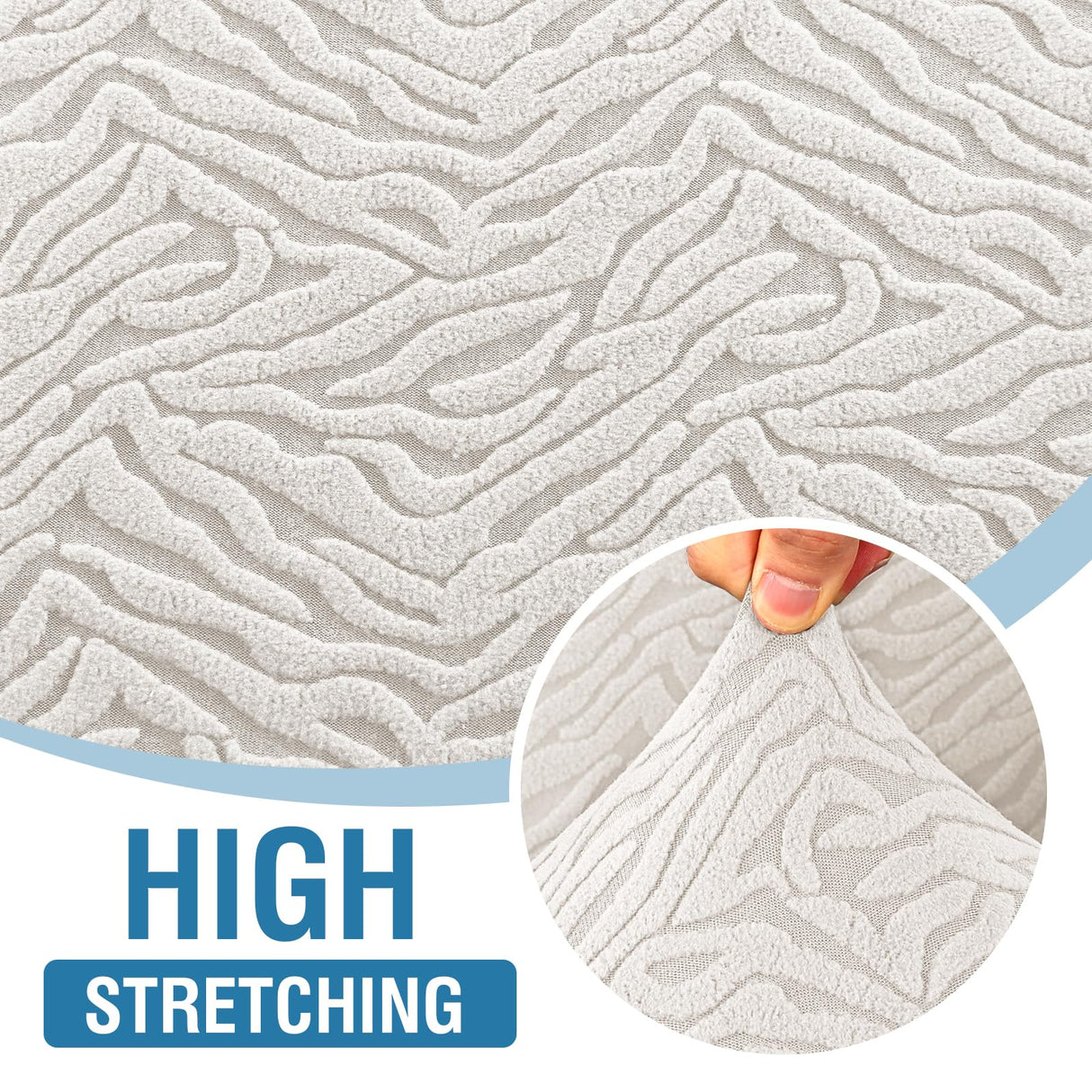 H.VERSAILTEX 2024 Newest Jacquard Couch Covers for 3 Cushion Couch 1 Piece Stretch Sofa Covers Furniture Protector Anti-Slip Soft Thickened Dogs Slipcovers Washable Leopard Pattern(Sofa, Pale Oak)