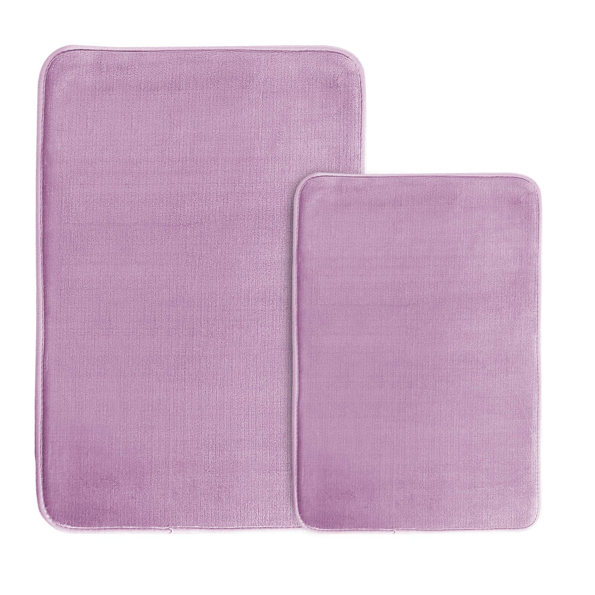 PrimeBeau Luxurious Memory Foam Bath Mat, Flannel Velvety Bath Mat Luxury Extra Soft and Absorbent Non Slip Rugs(Set of 2)