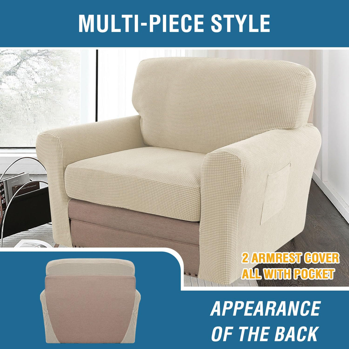 Multi-Pieces Chair Covers Stretch Couch Covers