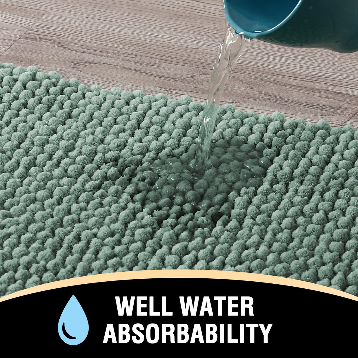 PrimeBeau Bath Mat Bathroom Rugs Sets Plush Water Absorbent Non Skid Mats for Bathroom Kitchen/Living Room (Set of 2)