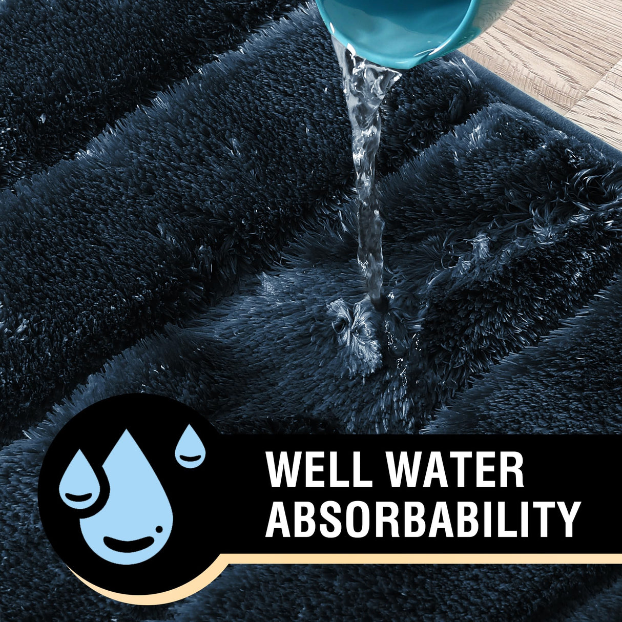 PrimeBeau Bathroom Rugs Thick Velvet Bath Mat - Super Soft, Absorbent, Non-Slip, Washable, 1 Piece