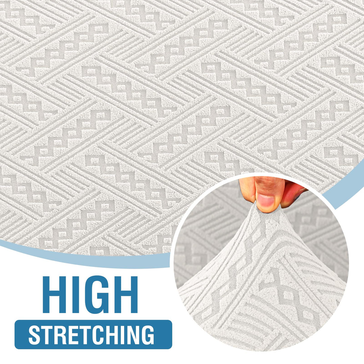 H.VERSAILTEX 2024 Newest Jacquard Couch Covers for 3 Cushion Couch 1 Piece Stretch Sofa Covers Furniture Protector Anti-Slip Soft Thickened Dogs Slipcovers Washable Wind Bell Pattern(Sofa, Pale Oak)