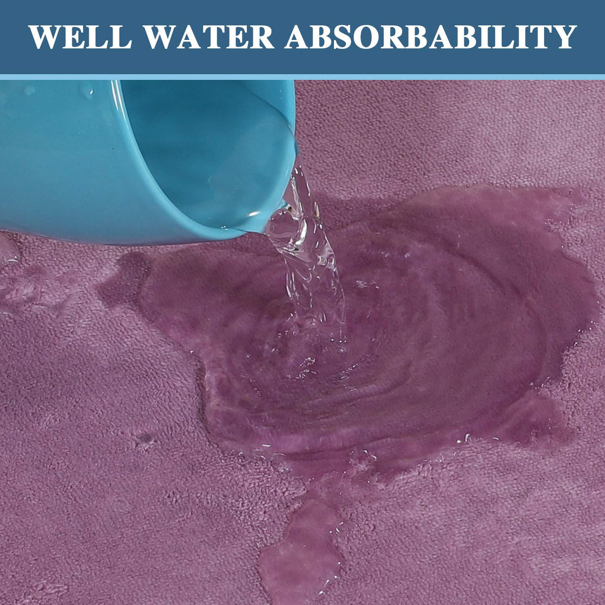 PrimeBeau Luxurious Memory Foam Bath Mat - Super Soft Microfiber Rugs, Water Absorbent, Machine Washable (1 Piece)