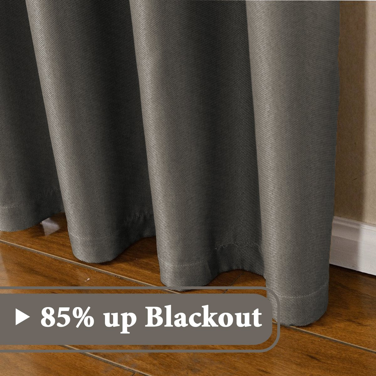 PrimeBeau Faux Linen Room Darkening/Room Dividing Curtain Draper Extra Wide & Long