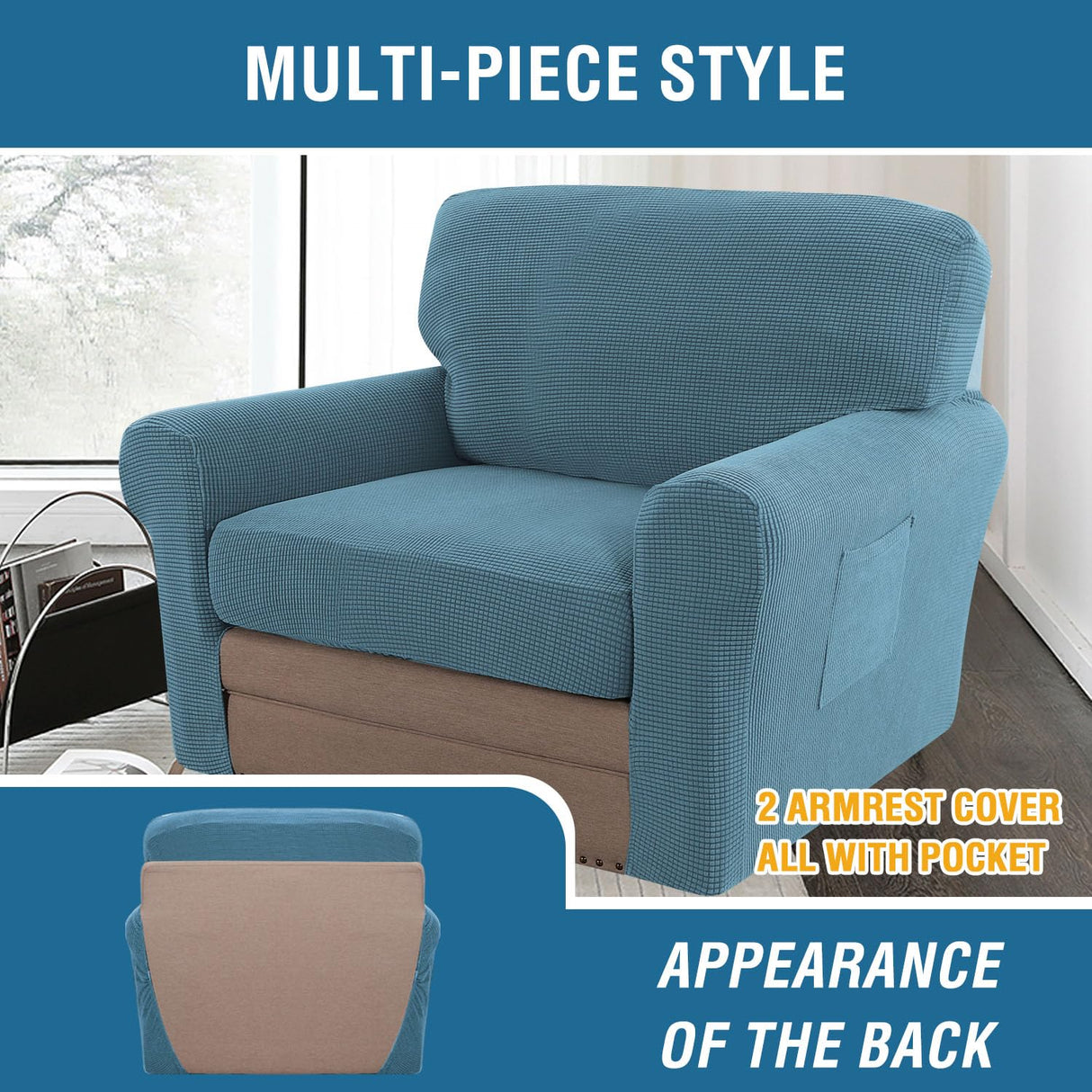 Multi-Pieces Chair Covers Stretch Couch Covers