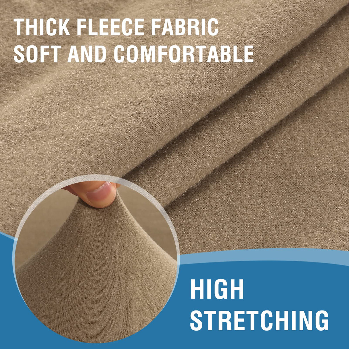 PrimeBeau 2023 Version Sofa Cover 1-Piece Stretch Couch Covers for 3 and 4 Cushions Couch Sofa Cover Spandex Non Slip Soft Form Fit Furniture Protector with Elastic Bottom