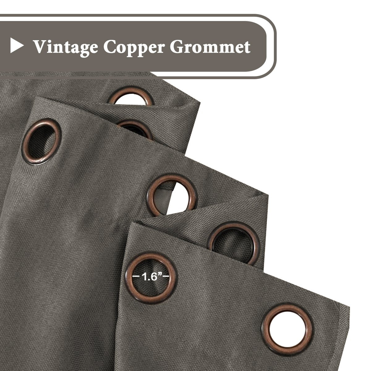 PrimeBeau Faux Linen Room Darkening/Room Dividing Curtain Draper Extra Wide & Long