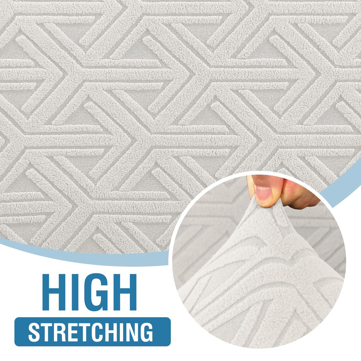 H.VERSAILTEX 2024 Newest Jacquard Couch Covers for 3 Cushion Couch 1 Piece Stretch Sofa Covers Furniture Protector Anti-Slip Soft Thickened Dogs Slipcovers Washable Diamond Pattern(Sofa, Pale Oak)