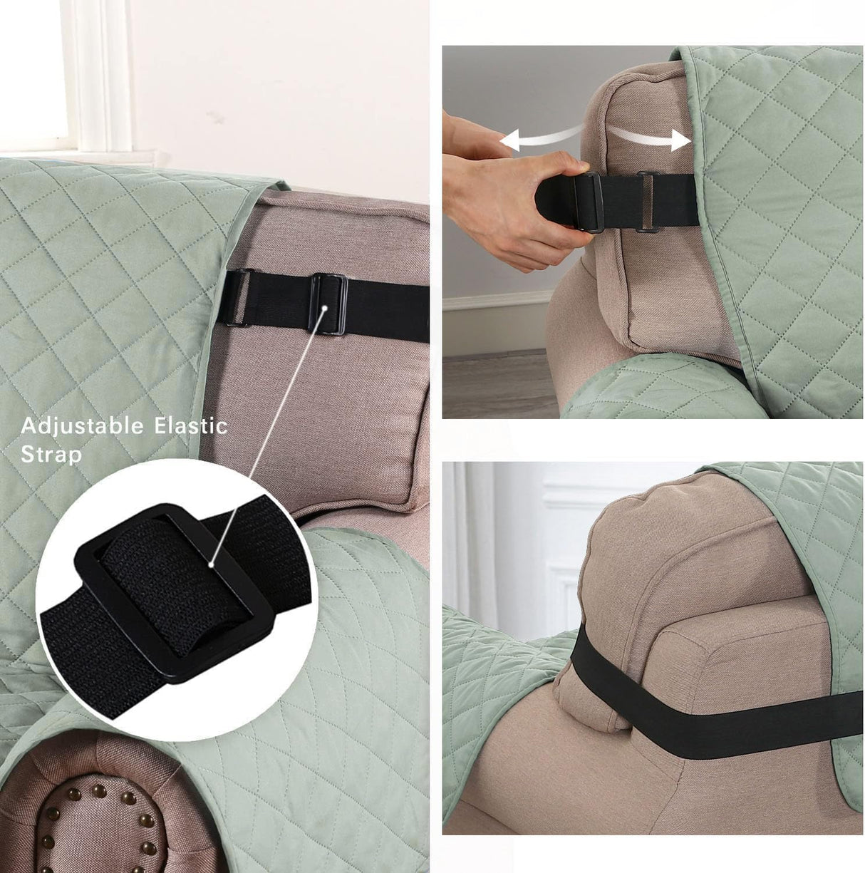 H.Versailtex Reversible Sofa Covers Water Repellent Chair Slipcover for Dogs Pets Furniture Protector