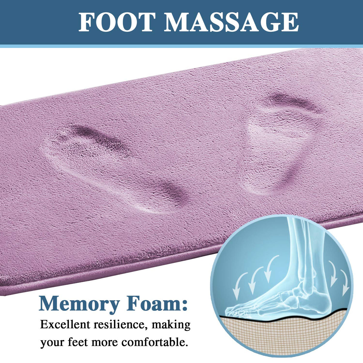 PrimeBeau Luxurious Memory Foam Bath Mat, Flannel Velvety Bath Mat Luxury Extra Soft and Absorbent Non Slip Rugs(Set of 2)