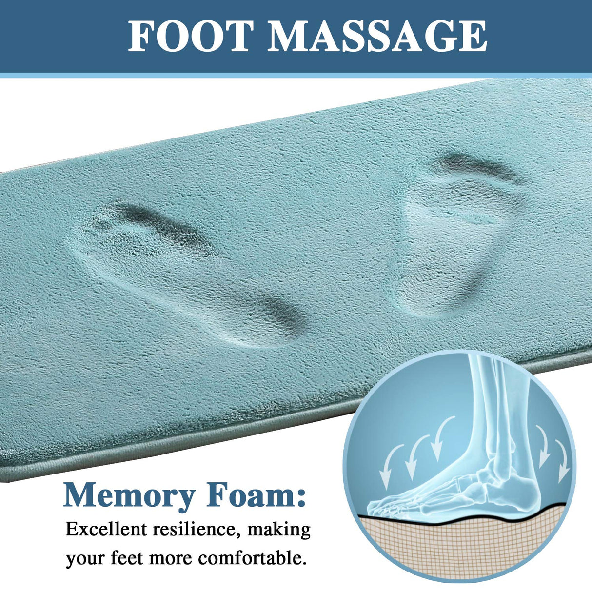 PrimeBeau Luxurious Memory Foam Bath Mat, Flannel Velvety Bath Mat Luxury Extra Soft and Absorbent Non Slip Rugs(Set of 2)