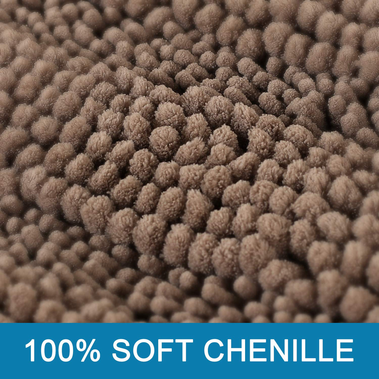 PrimeBeau Luxury Chenille Striped Bath Mats Set | Ultra Thick & Absorbent Non Slip Rugs 20“ x 32"