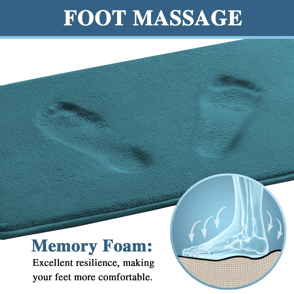 PrimeBeau Luxurious Memory Foam Bath Mat, Flannel Velvety Bath Mat Luxury Extra Soft and Absorbent Non Slip Rugs(Set of 2)