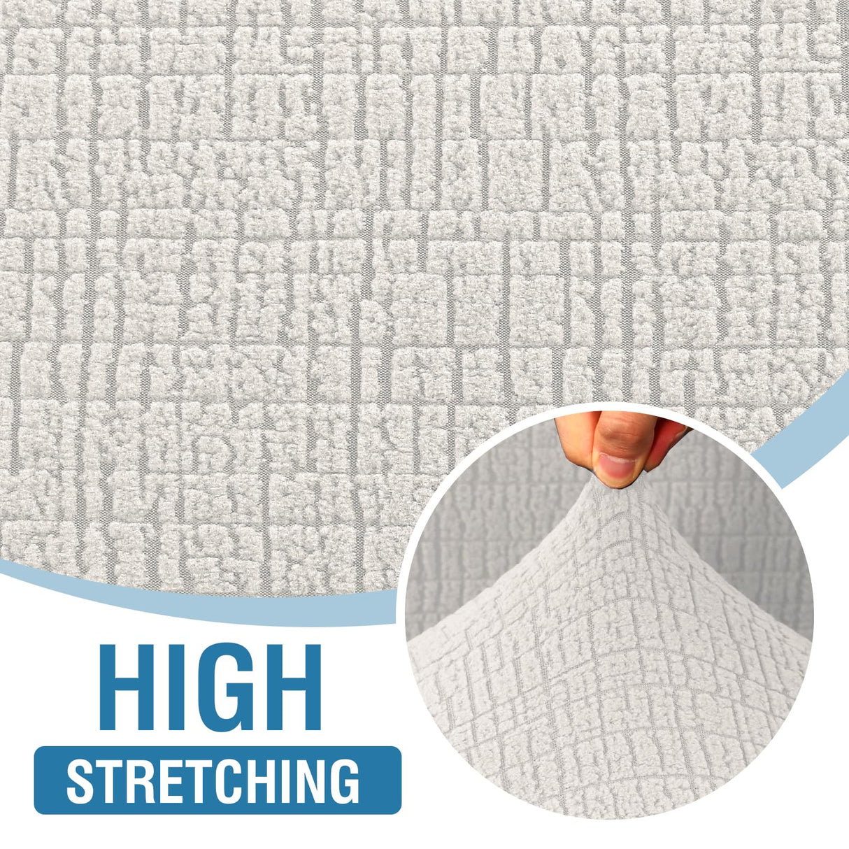 H.VERSAILTEX 2024 Newest Jacquard Couch Covers for 3 Cushion Couch 1 Piece Stretch Sofa Covers Furniture Protector Anti-Slip Soft Thickened Dogs Slipcovers Washable Crizzle Pattern(Sofa, Pale Oak)