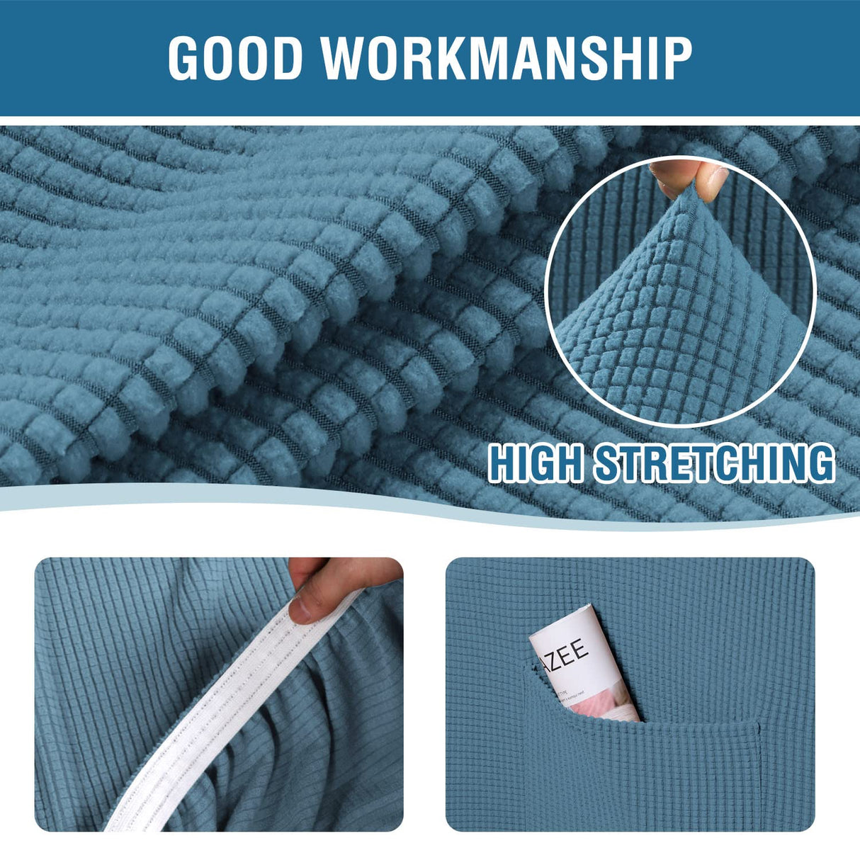 PrimeBeau 2024 New Trend Multi-Pieces Sofa Covers Stretch Couch Covers Form Fitted Seats and Back Cushions Covers (3 Seat Covers Plus 3 Back Cusion Covers, Bonus 2 Armrest Covers)