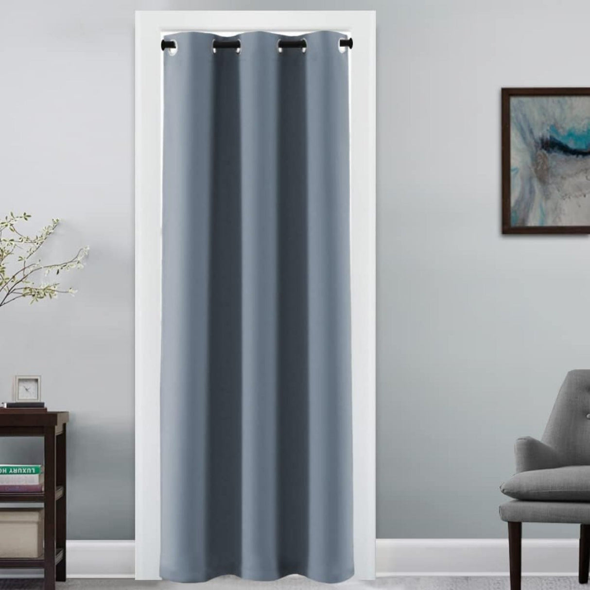 H.Versailtex Doorway Curtain Blackout Closet Door Curtain Room Divider