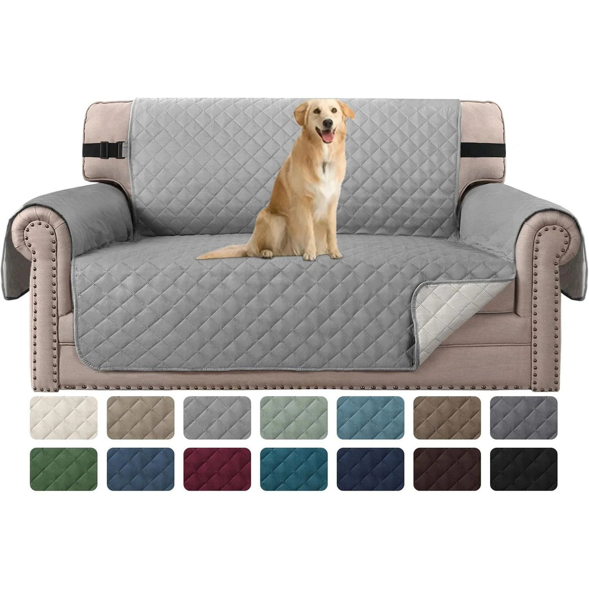 H.Versailtex Reversible Sofa Covers Water Repellent Chair Slipcover for Dogs Pets Furniture Protector